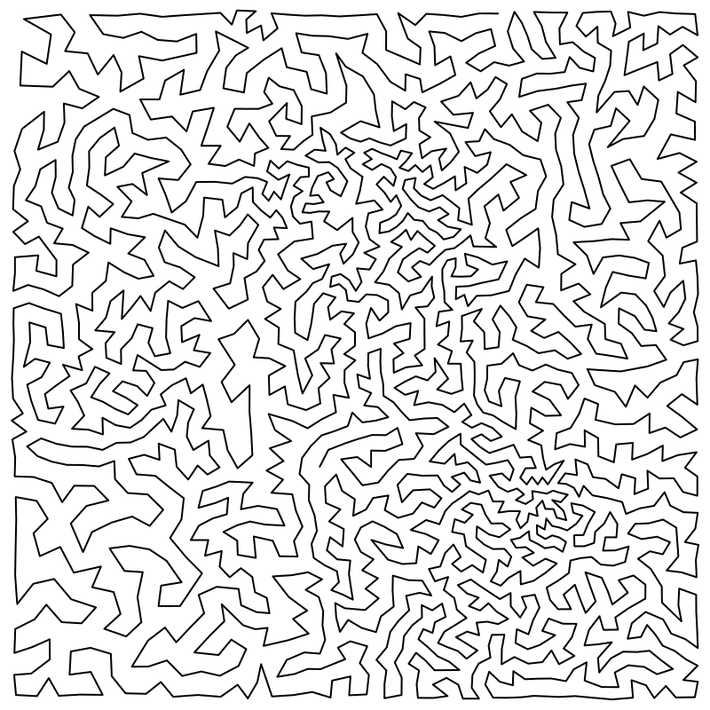 Stipples joined into one continuous line