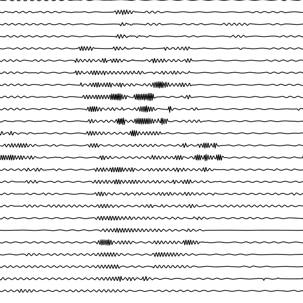Squiggle with 25 lines
