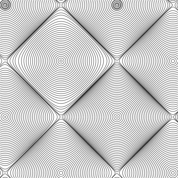 A grid of diamond-shaped cells made of concentric streamlines