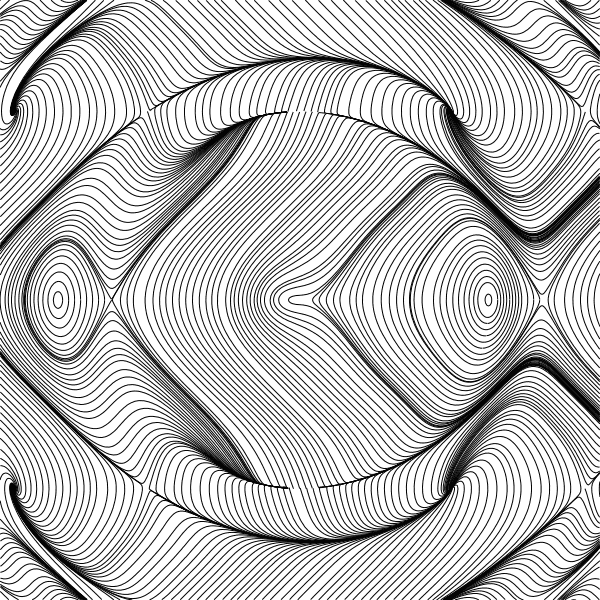 Nested rings and loops packed edge to edge