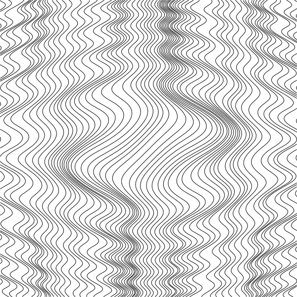 Dense rippling streamlines with a wave-like crest