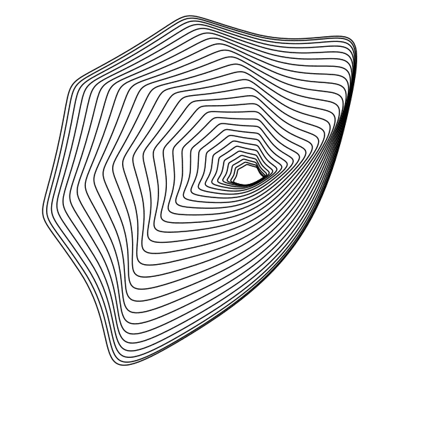 Open arcs with a drifting centre forming a soft blob